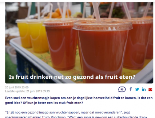 Fruit vs fruit juice at Nu.nl